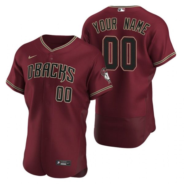 Personalized Men’s Arizona Diamondbacks Flex Base Jersey Crimson