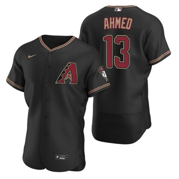 Personalized Men’s Nick Ahmed Arizona Diamondbacks Flex Base Jersey Black