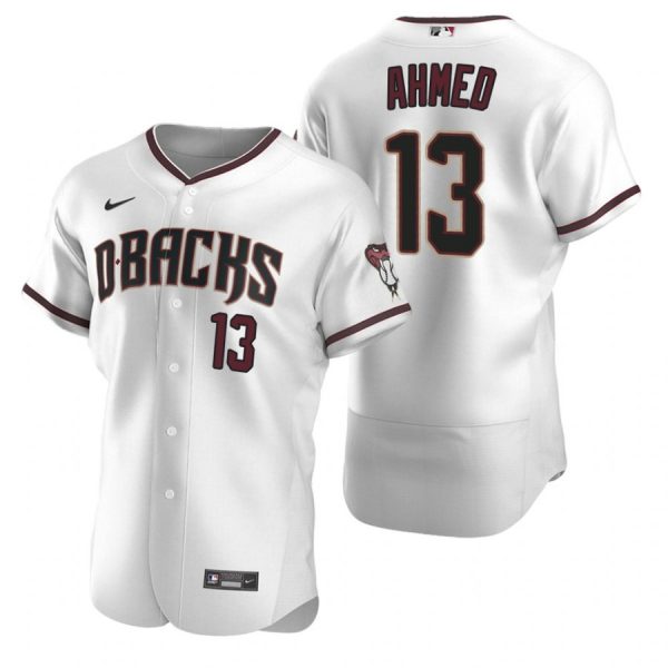 Personalized Men’s Nick Ahmed Arizona Diamondbacks Flex Base Jersey White Crimson