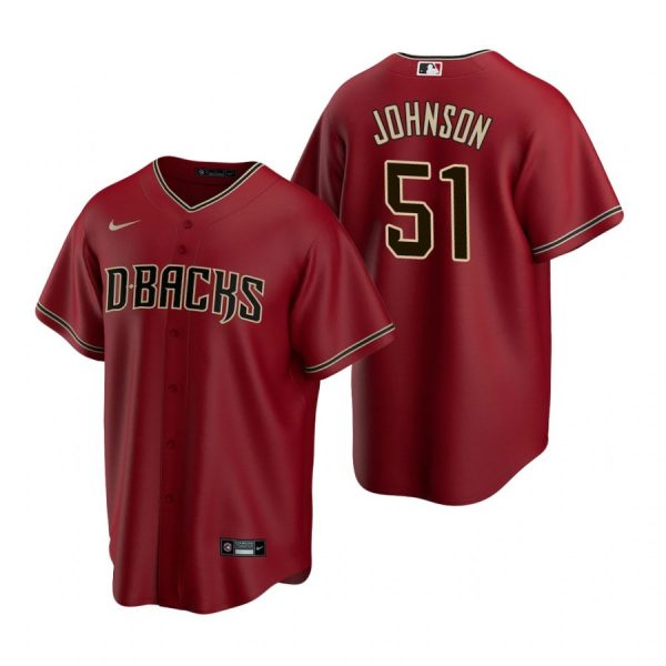 Personalized Men’s Randy Johnson Arizona Diamondbacks Cool Base Jersey Crimson