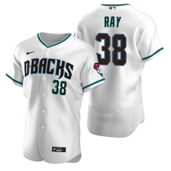 Personalized Men’s Robbie Ray Arizona Diamondbacks Flex Base Jersey White Teal