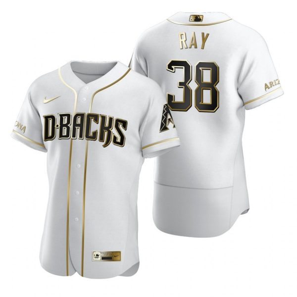 Personalized Men’s Robbie Ray Arizona Diamondbacks Flex Base Jersey White Golden