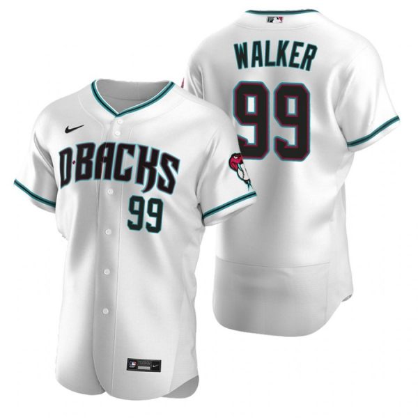 Personalized Men’s Taijuan Walker Arizona Diamondbacks Flex Base Jersey White Teal