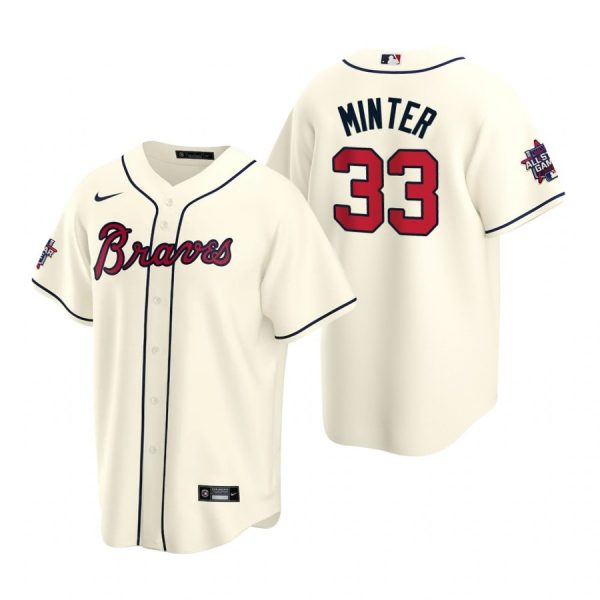 Personalized Men’s A.J. Minter Atlanta Braves Cool Base All Star Jersey Cream