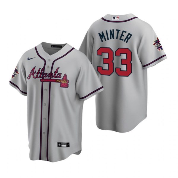 Personalized Men’s A.J. Minter Atlanta Braves Cool Base All Star Jersey Gray