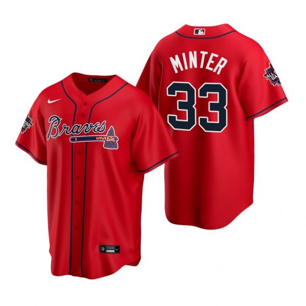 Personalized Men’s A.J. Minter Atlanta Braves Cool Base All Star Jersey Red