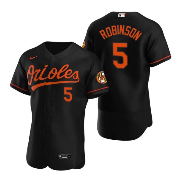 Personalized Men’s Brooks Robinson Baltimore Orioles Flex Base Jersey Black