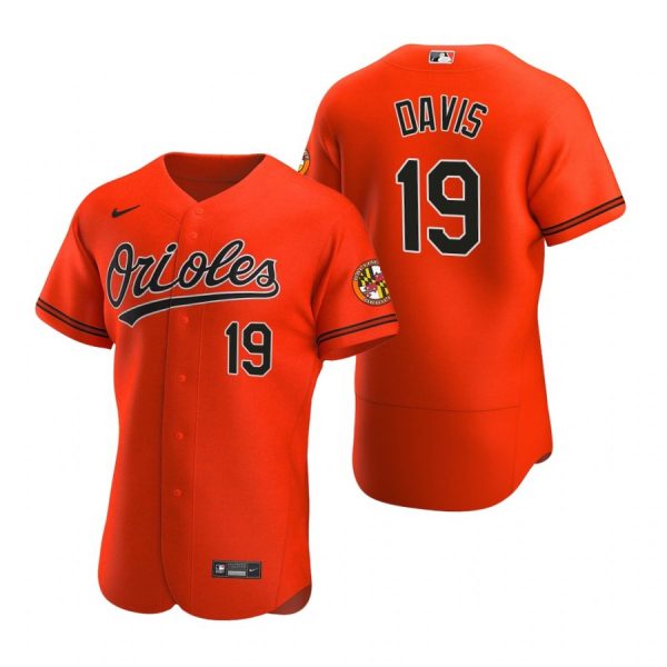 Personalized Men’s Chris Davis Baltimore Orioles Flex Base Jersey Orange