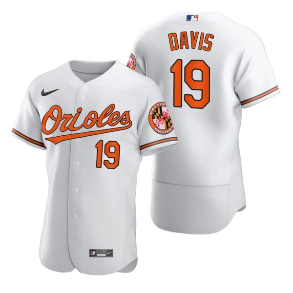 Personalized Men’s Chris Davis Baltimore Orioles Flex Base Jersey White