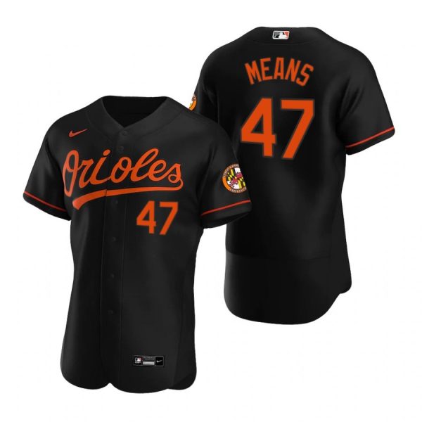 Personalized Men’s John Means Baltimore Orioles Flex Base Jersey Black