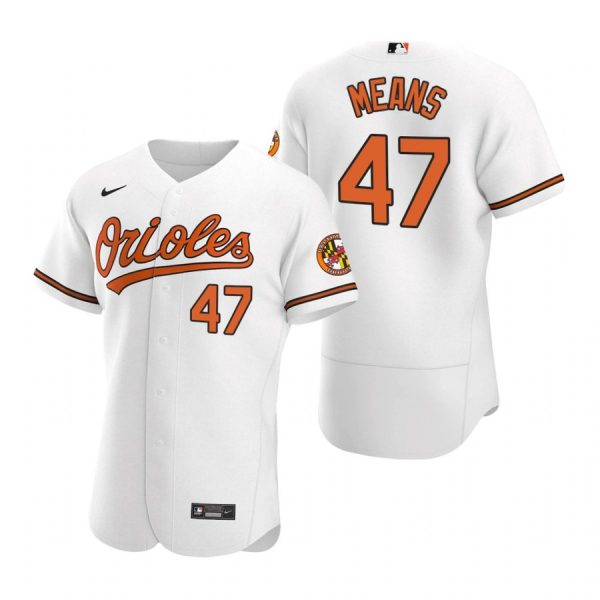 Personalized Men’s John Means Baltimore Orioles Flex Base Jersey White