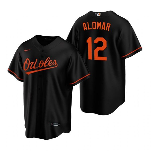 Personalized Men’s Roberto Alomar Baltimore Orioles Cool Base Jersey Black