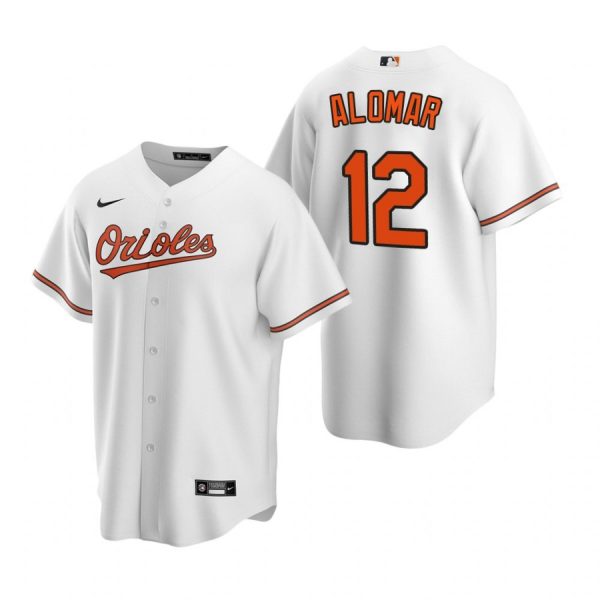 Personalized Men’s Roberto Alomar Baltimore Orioles Cool Base Jersey White