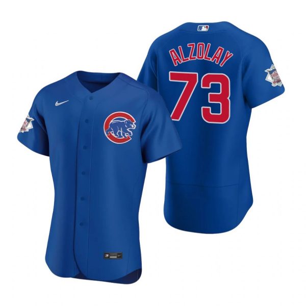 Personalized Men’s Adbert Alzolay Chicago Cubs Flex Base Jersey Royal