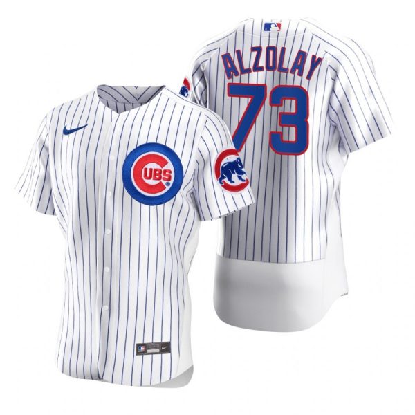 Personalized Men’s Adbert Alzolay Chicago Cubs Flex Base Jersey White