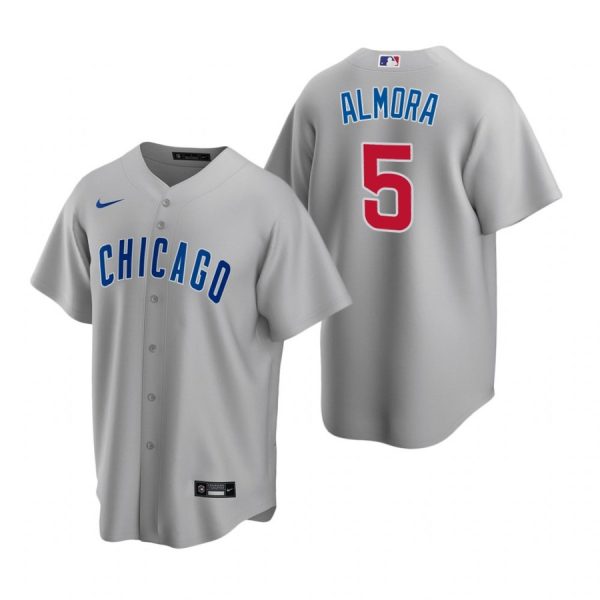 Personalized Men’s Albert Almora Jr. Chicago Cubs Cool Base Jersey Gray