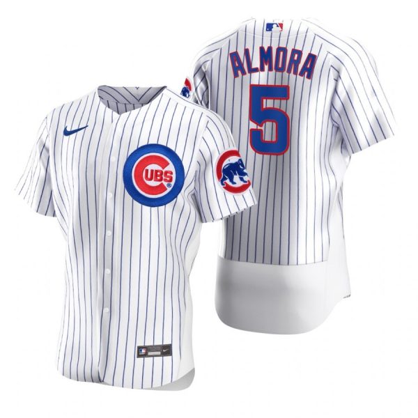 Personalized Men’s Albert Almora Jr. Chicago Cubs Flex Base Jersey White