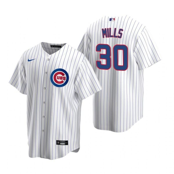 Personalized Men’s Alec Mills Chicago Cubs Cool Base Jersey White