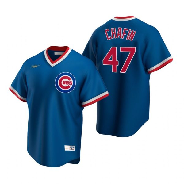 Personalized Men’s Andrew Chafin Chicago Cubs Cool Base Jersey Royal Cooperstown