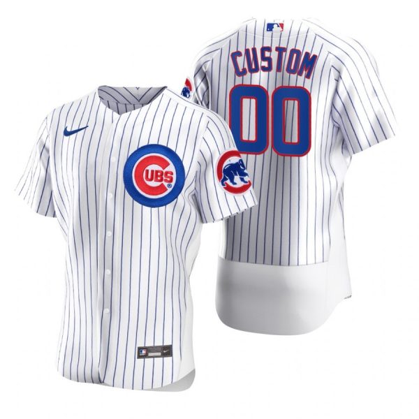 Personalized Men’s Chicago Cubs Flex Base Jersey White