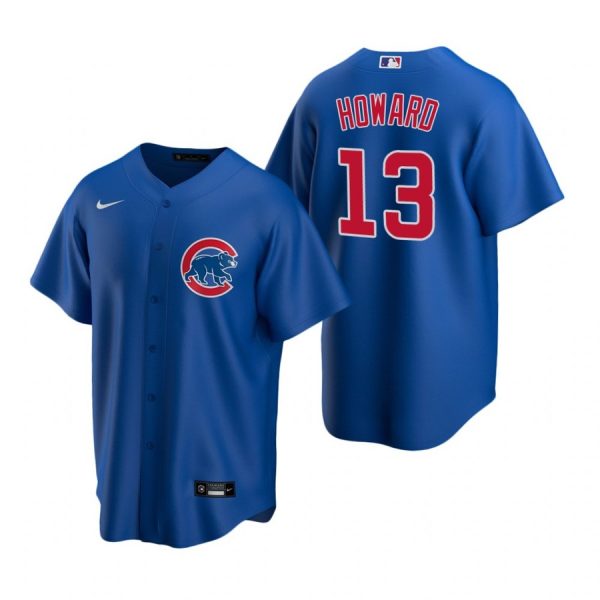 Personalized Men’s Ed Howard Chicago Cubs Cool Base Jersey Royal