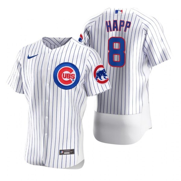 Personalized Men’s Ian Happ Chicago Cubs Flex Base Jersey White