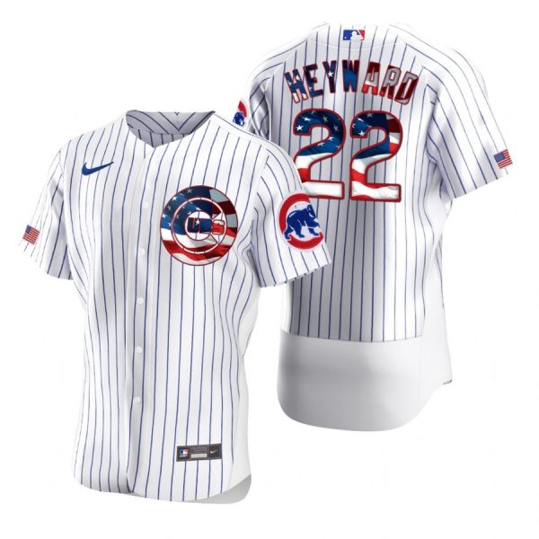 Personalized Men’s Jason Heyward Chicago Cubs Flex Base Jersey White Stars