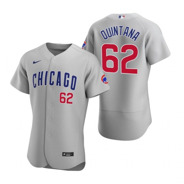 Personalized Men’s Jose Quintana Chicago Cubs Flex Base Jersey Gray