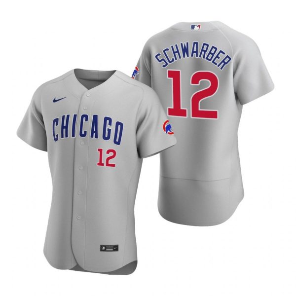 Personalized Men’s Kyle Schwarber Chicago Cubs Flex Base Jersey Gray