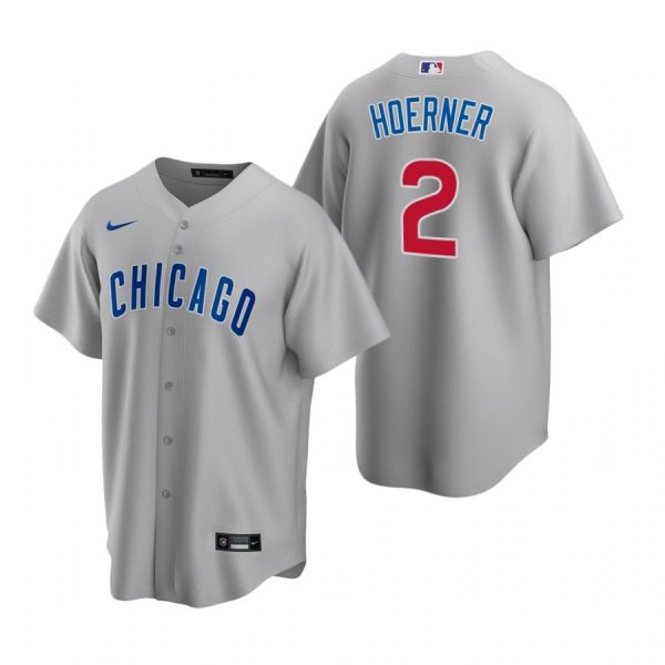 Personalized Men’s Nico Hoerner Chicago Cubs Cool Base Jersey Gray