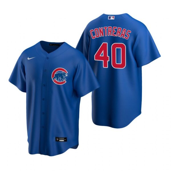 Personalized Men’s Willson Contreras Chicago Cubs Cool Base Jersey Royal