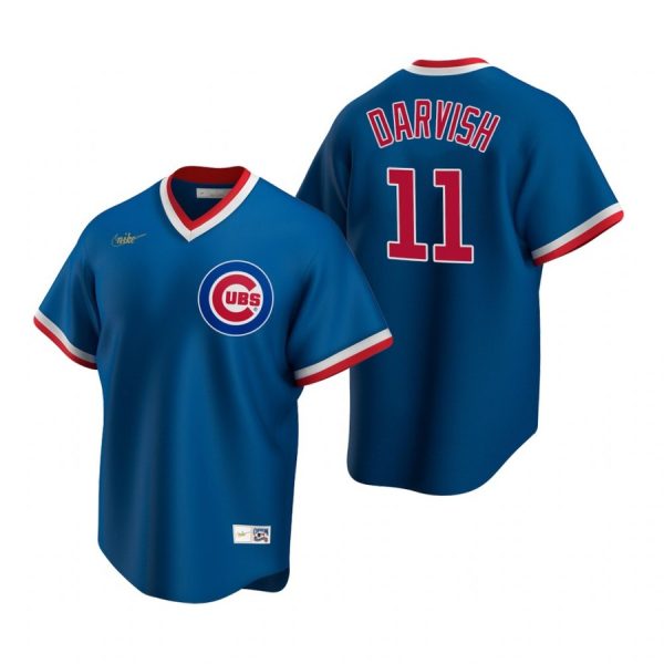 Personalized Men’s Yu Darvish Chicago Cubs Cool Base Jersey Royal Cooperstown