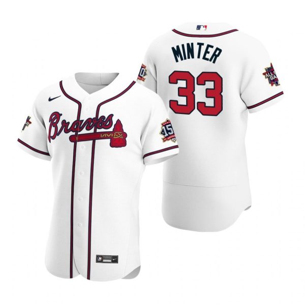 Personalized Men’s A.J. Minter Atlanta Braves Flex Base All Star Jersey White