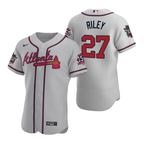 Personalized Men’s Austin Riley Atlanta Braves Flex Base All Star Jersey Gray