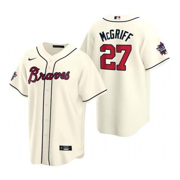 Personalized Men’s Fred Mcgriff Atlanta Braves Cool Base All Star Jersey Cream