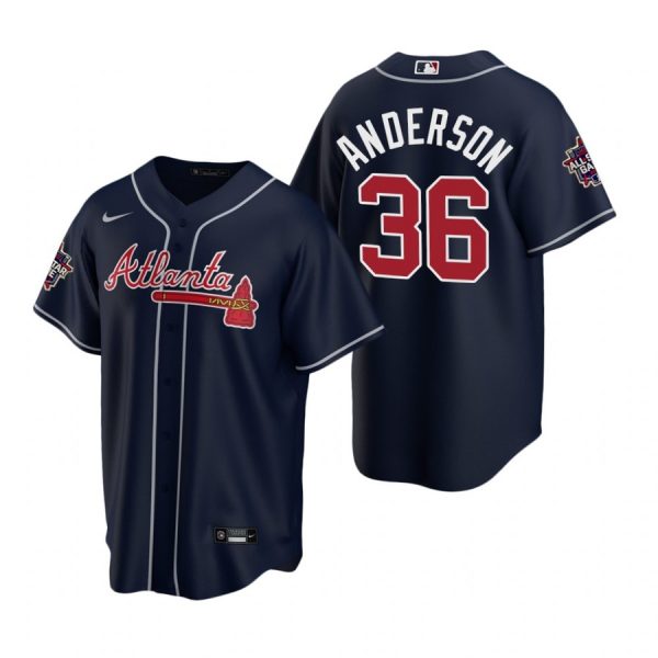 Personalized Men’s Ian Anderson Atlanta Braves Cool Base All Star Jersey Navy