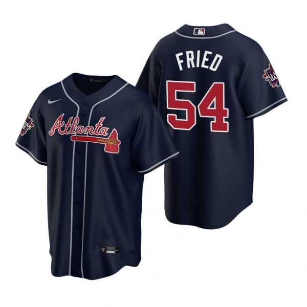 Personalized Men’s Max Fried Atlanta Braves Cool Base All Star Jersey Navy