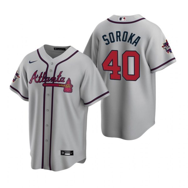 Personalized Men’s Mike Soroka Atlanta Braves Cool Base All Star Jersey Gray