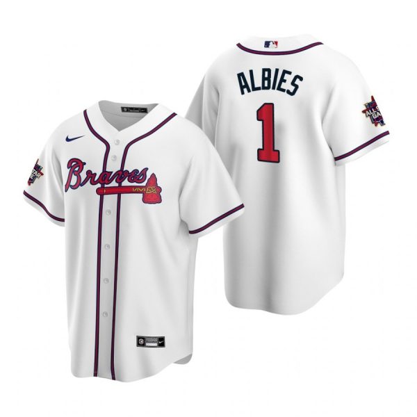 Personalized Men’s Ozzie Albies Atlanta Braves Cool Base All Star Jersey White