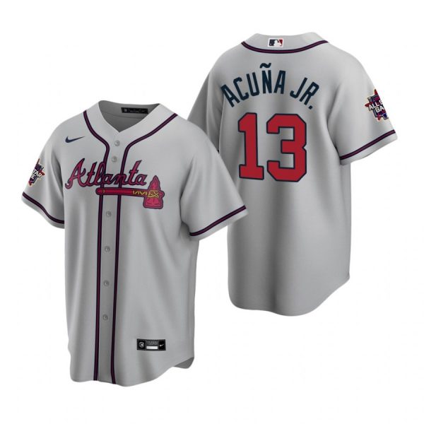 Personalized Men’s Ronald Acuna Jr. Atlanta Braves Cool Base All Star Jersey Gray
