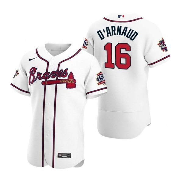 Personalized Men’s Travis D’Arnaud Atlanta Braves Flex Base All Star Jersey White