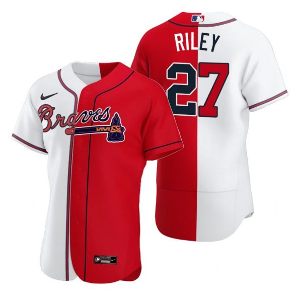 Personalized Men’s #27 Austin Riley Atlanta Braves Flex Base Jersey Red