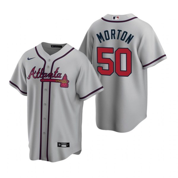 Personalized Men’s #50 Charlie Morton Atlanta Braves Cool Base Jersey Gray