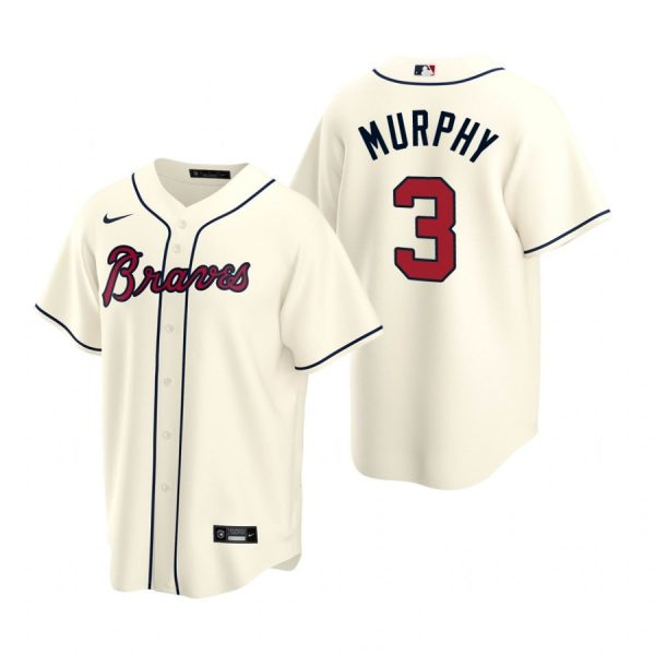 Personalized Men’s Dale Murphy Atlanta Braves Cool Base Jersey Cream