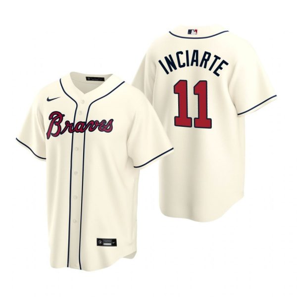 Personalized Men’s #11 Ender Inciarte Atlanta Braves Cool Base Jersey Cream
