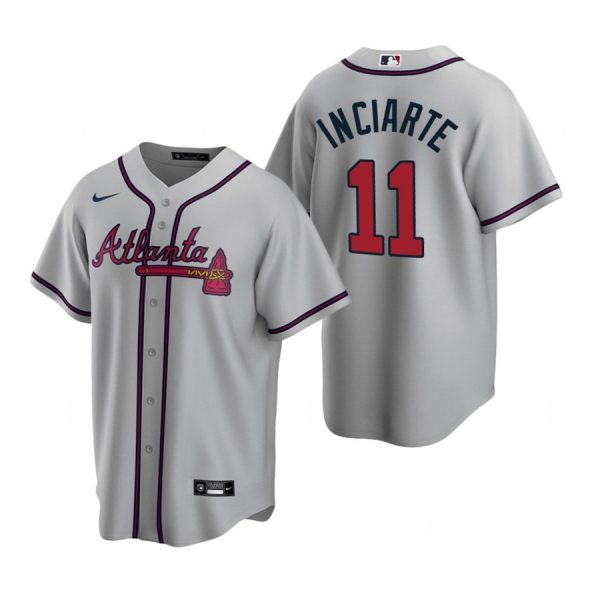Personalized Men’s #11 Ender Inciarte Atlanta Braves Cool Base Jersey Gray
