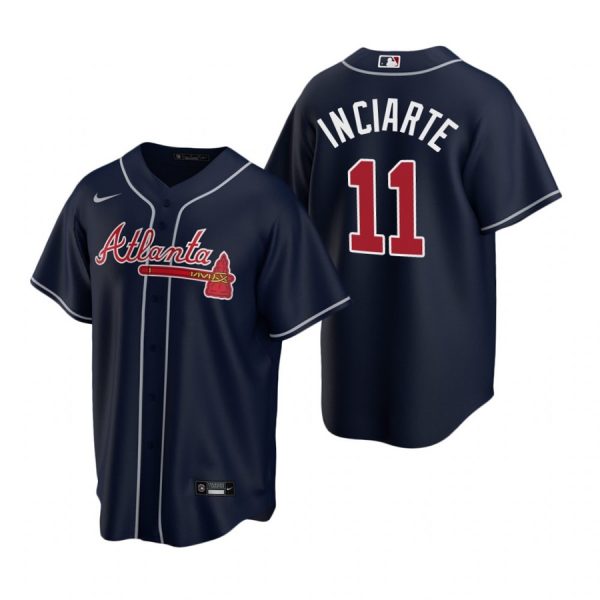 Personalized Men’s #11 Ender Inciarte Atlanta Braves Cool Base Jersey Navy
