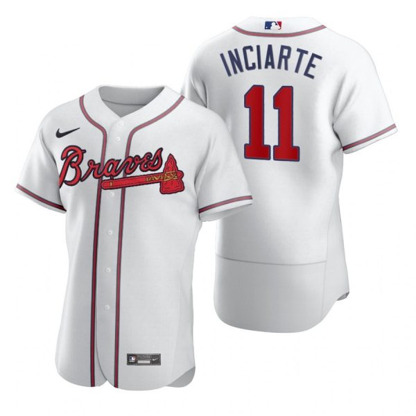 Personalized Men’s #11 Ender Inciarte Atlanta Braves Flex Base Jersey White
