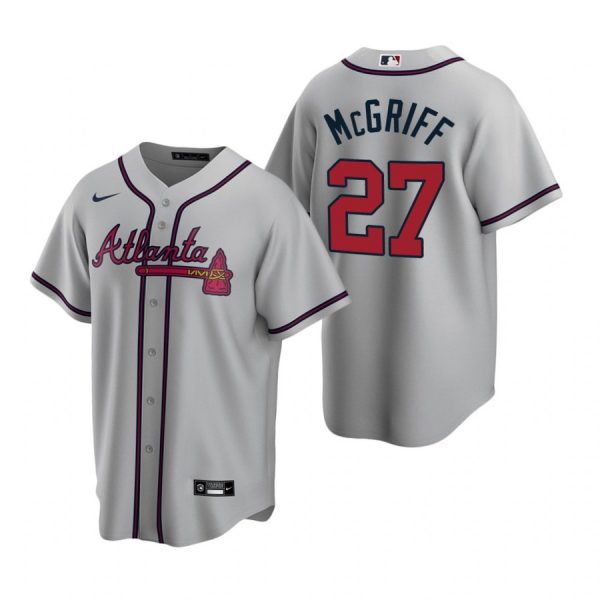 Personalized Men’s Fred Mcgriff Atlanta Braves Cool Base Jersey Gray
