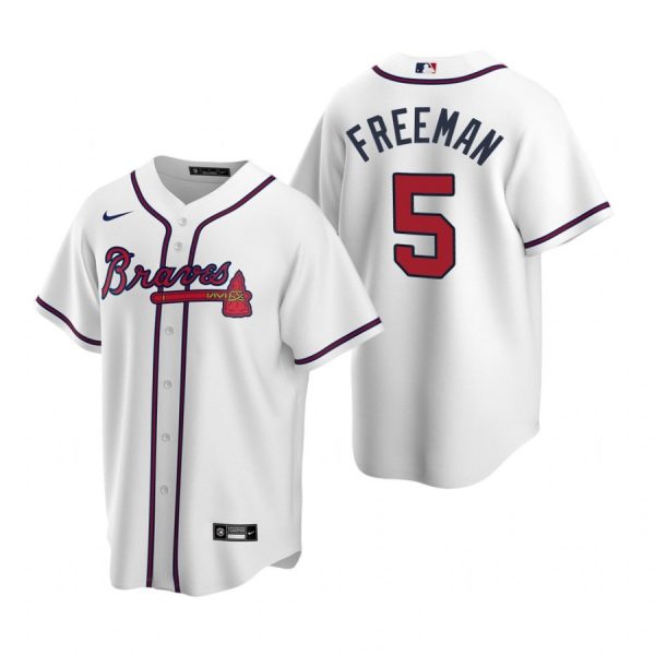 Personalized Men’s #5 Freddie Freeman Atlanta Braves Cool Base Jersey White